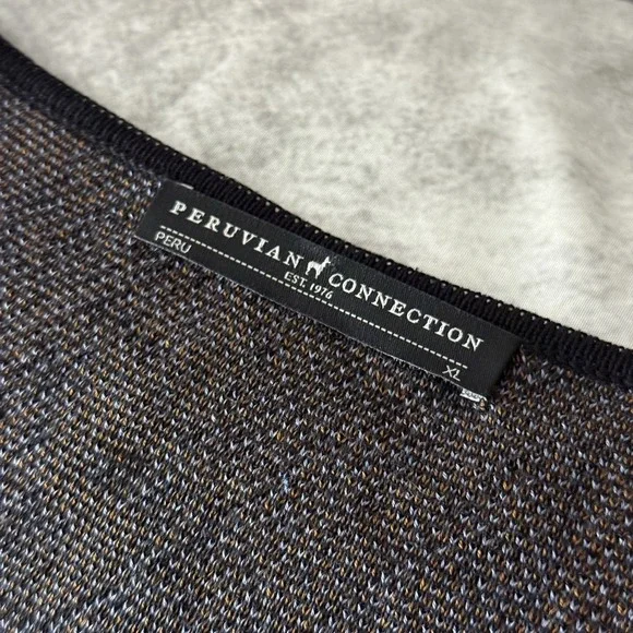 Peruvian Connection Martella Pima Cotton Jacquard Midi Dress XL Dark Academia - Picture 7 of 9